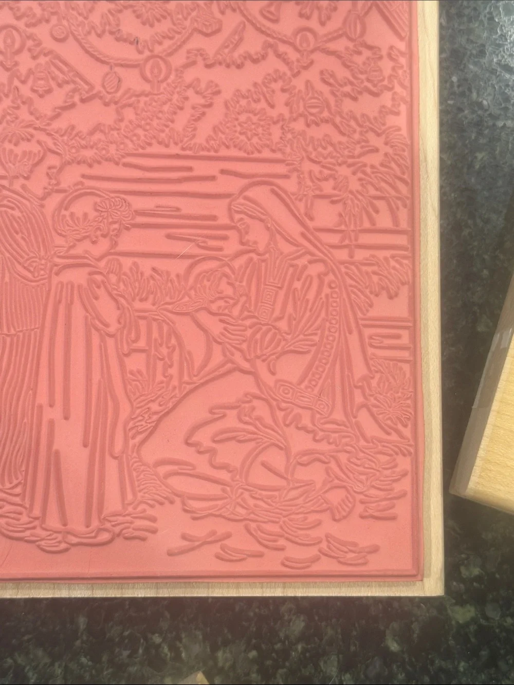 Holiday rubber stamp lot wood Assorted Christmas Scenes inkadinkado Santa tree